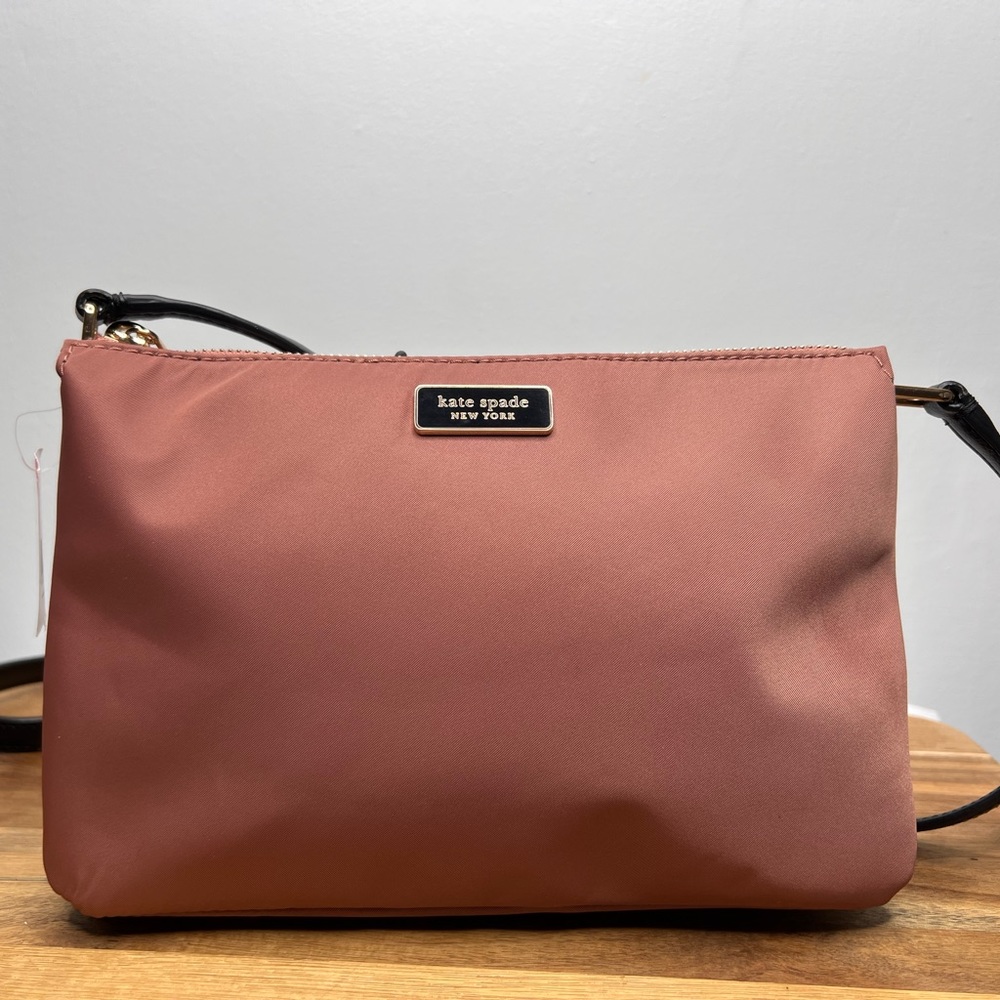 NWT Kate Spade Triple Gusset Nylon Crossbody